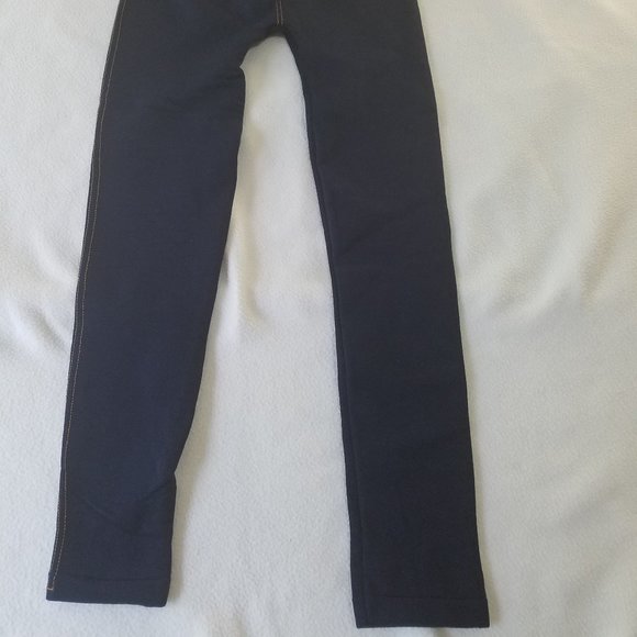 Blue and Golden Sequins Beaded Size Women Small Navy Blue Leggings NWOT - Picture 6 of 7